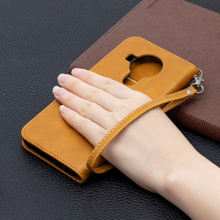 For Nokia 5.4 Retro Lambskin Texture Pure Color Horizontal Flip PU Leather Case with Holder & Card Slots & Wallet & Lanyard