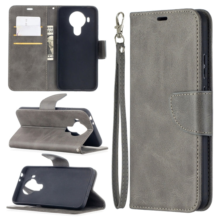 For Nokia 5.4 Retro Lambskin Texture Pure Color Horizontal Flip PU Leather Case with Holder & Card Slots & Wallet & Lanyard