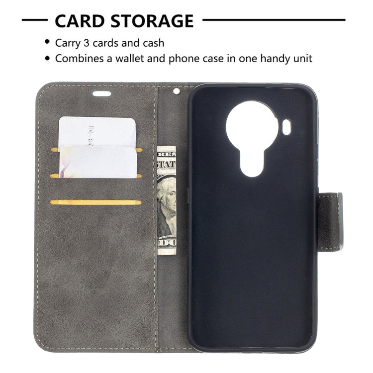 For Nokia 5.4 Retro Lambskin Texture Pure Color Horizontal Flip PU Leather Case with Holder & Card Slots & Wallet & Lanyard