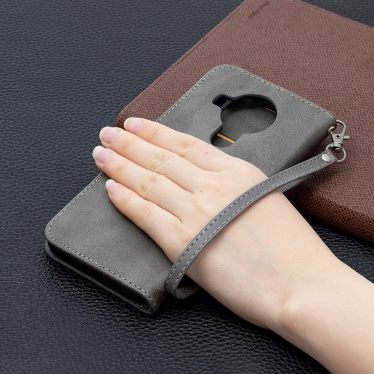For Nokia 5.4 Retro Lambskin Texture Pure Color Horizontal Flip PU Leather Case with Holder & Card Slots & Wallet & Lanyard