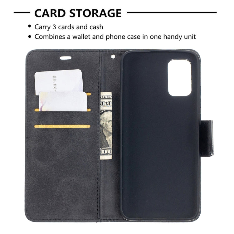 For Samsung Galaxy A02s (EU Version) Retro Lambskin Texture Pure Color Horizontal Flip PU Leather Case with Holder & Card Slots & Wallet & Lanyard