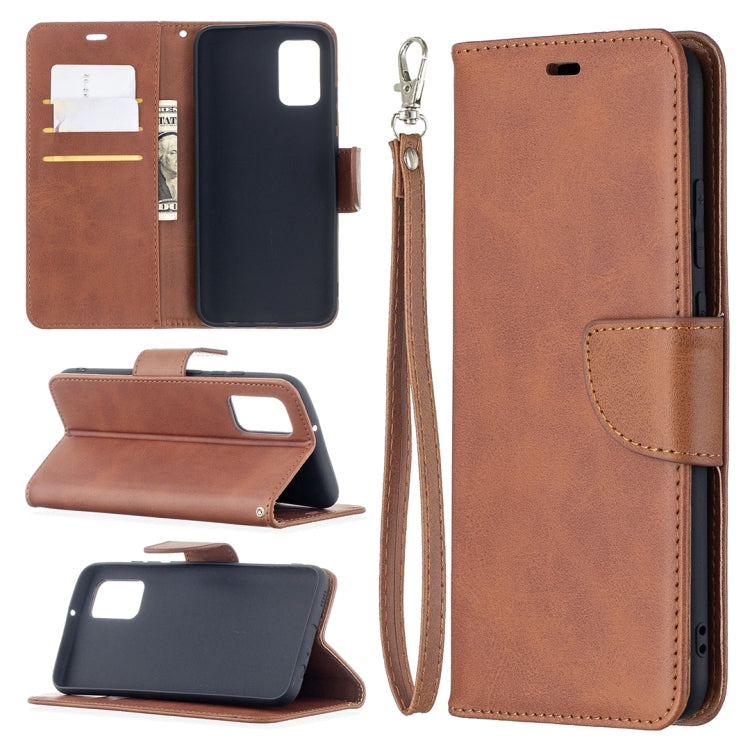 For Samsung Galaxy A02s (EU Version) Retro Lambskin Texture Pure Color Horizontal Flip PU Leather Case with Holder & Card Slots & Wallet & Lanyard