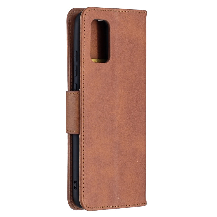 For Samsung Galaxy A02s (EU Version) Retro Lambskin Texture Pure Color Horizontal Flip PU Leather Case with Holder & Card Slots & Wallet & Lanyard