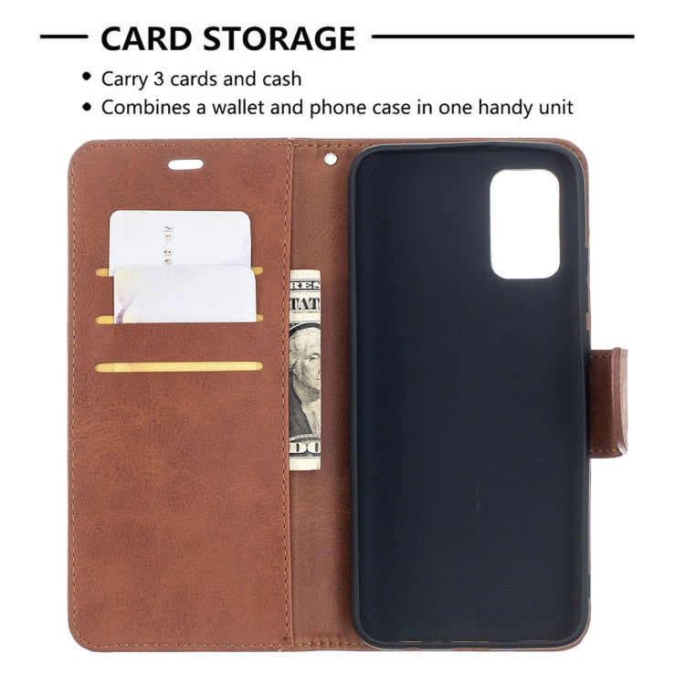 For Samsung Galaxy A02s (EU Version) Retro Lambskin Texture Pure Color Horizontal Flip PU Leather Case with Holder & Card Slots & Wallet & Lanyard