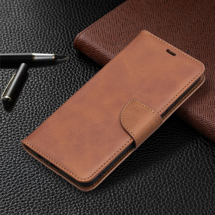 For Samsung Galaxy A02s (EU Version) Retro Lambskin Texture Pure Color Horizontal Flip PU Leather Case with Holder & Card Slots & Wallet & Lanyard