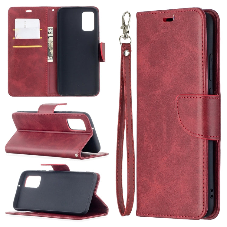 For Samsung Galaxy A02s (EU Version) Retro Lambskin Texture Pure Color Horizontal Flip PU Leather Case with Holder & Card Slots & Wallet & Lanyard