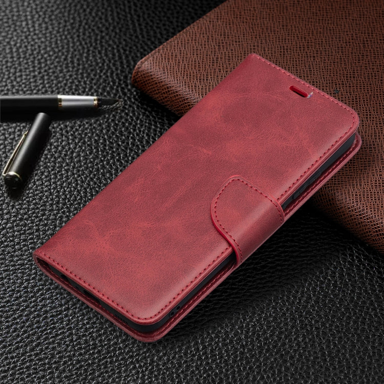 For Samsung Galaxy A02s (EU Version) Retro Lambskin Texture Pure Color Horizontal Flip PU Leather Case with Holder & Card Slots & Wallet & Lanyard