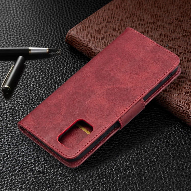 For Samsung Galaxy A02s (EU Version) Retro Lambskin Texture Pure Color Horizontal Flip PU Leather Case with Holder & Card Slots & Wallet & Lanyard