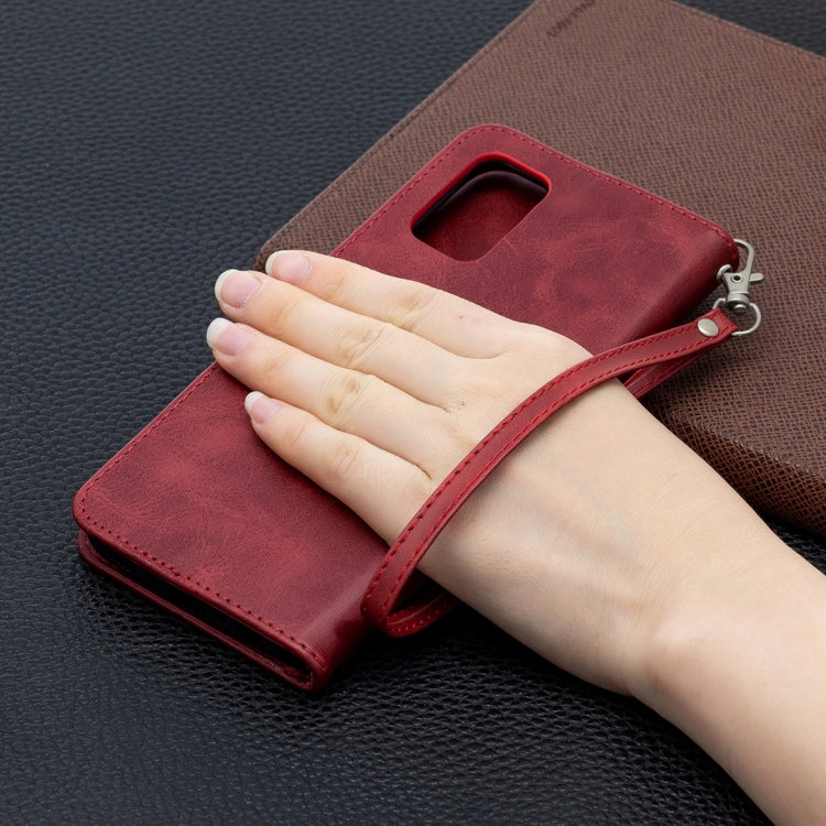 For Samsung Galaxy A02s (EU Version) Retro Lambskin Texture Pure Color Horizontal Flip PU Leather Case with Holder & Card Slots & Wallet & Lanyard