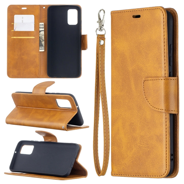 For Samsung Galaxy A02s (EU Version) Retro Lambskin Texture Pure Color Horizontal Flip PU Leather Case with Holder & Card Slots & Wallet & Lanyard
