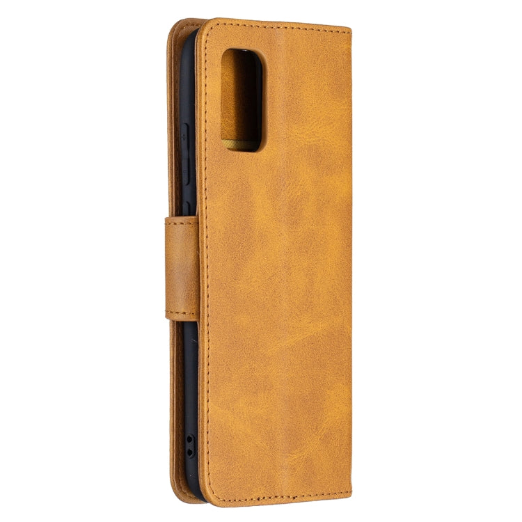 For Samsung Galaxy A02s (EU Version) Retro Lambskin Texture Pure Color Horizontal Flip PU Leather Case with Holder & Card Slots & Wallet & Lanyard