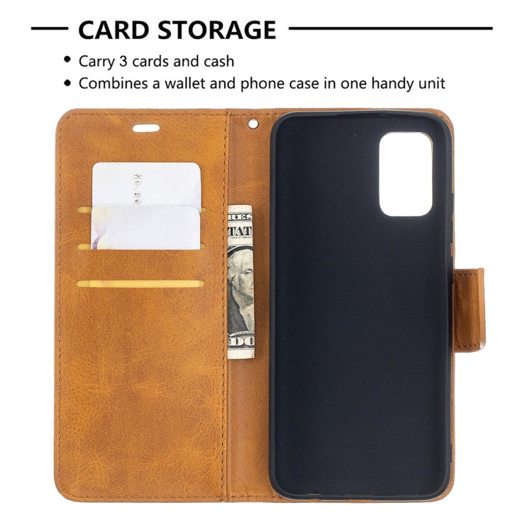 For Samsung Galaxy A02s (EU Version) Retro Lambskin Texture Pure Color Horizontal Flip PU Leather Case with Holder & Card Slots & Wallet & Lanyard