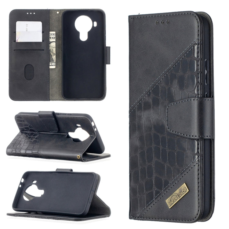 For Nokia 5.4 Matching Color Crocodile Texture Horizontal Flip PU Leather Case with Wallet & Holder & Card Slots