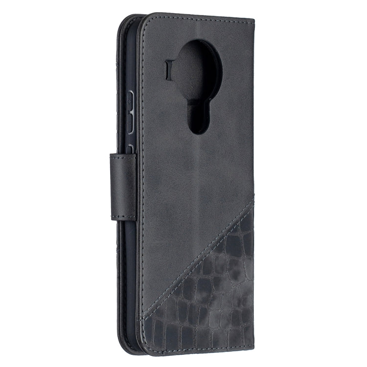 For Nokia 5.4 Matching Color Crocodile Texture Horizontal Flip PU Leather Case with Wallet & Holder & Card Slots