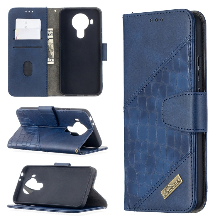For Nokia 5.4 Matching Color Crocodile Texture Horizontal Flip PU Leather Case with Wallet & Holder & Card Slots