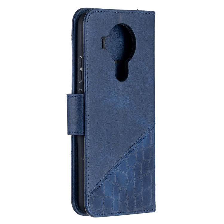 For Nokia 5.4 Matching Color Crocodile Texture Horizontal Flip PU Leather Case with Wallet & Holder & Card Slots