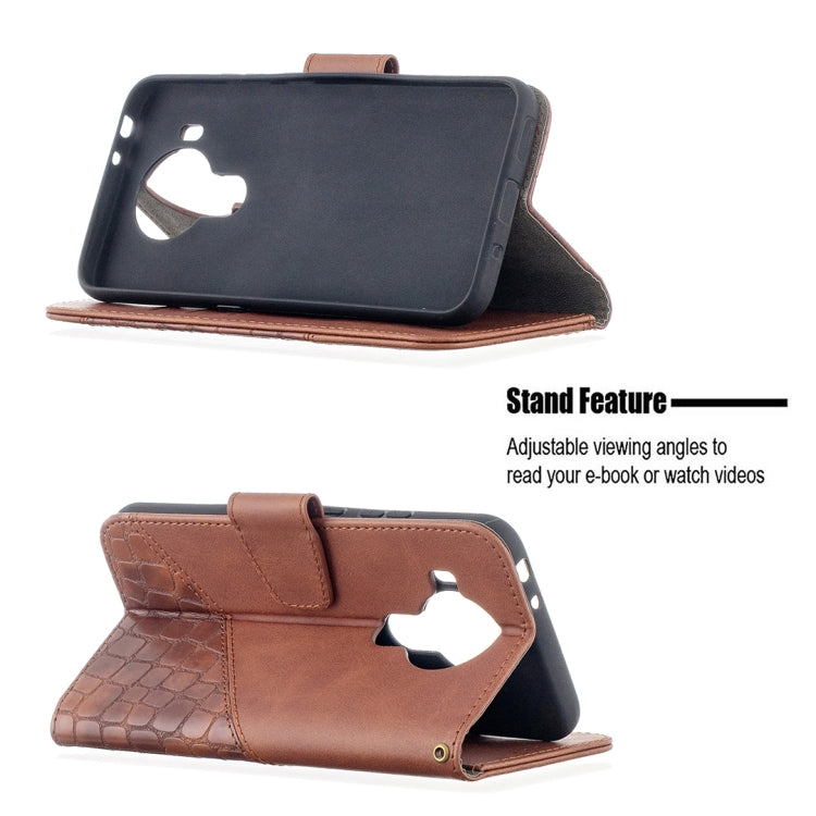 For Nokia 5.4 Matching Color Crocodile Texture Horizontal Flip PU Leather Case with Wallet & Holder & Card Slots