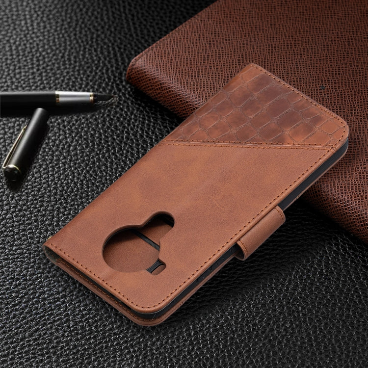 For Nokia 5.4 Matching Color Crocodile Texture Horizontal Flip PU Leather Case with Wallet & Holder & Card Slots