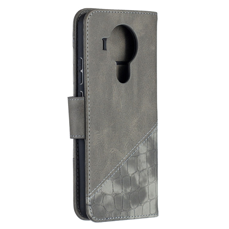 For Nokia 5.4 Matching Color Crocodile Texture Horizontal Flip PU Leather Case with Wallet & Holder & Card Slots