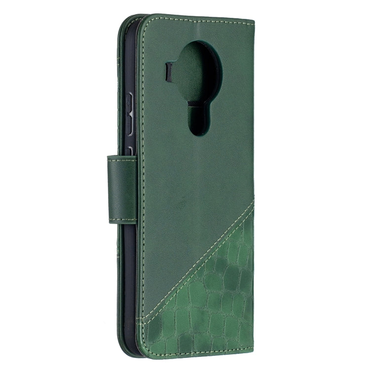 For Nokia 5.4 Matching Color Crocodile Texture Horizontal Flip PU Leather Case with Wallet & Holder & Card Slots