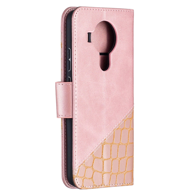 For Nokia 5.4 Matching Color Crocodile Texture Horizontal Flip PU Leather Case with Wallet & Holder & Card Slots