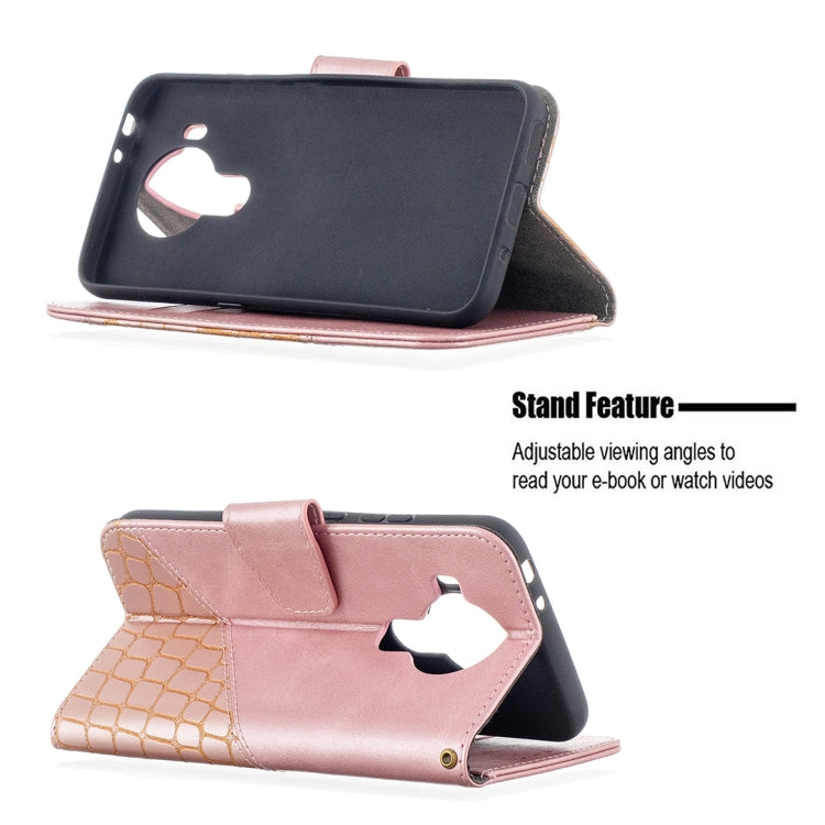 For Nokia 5.4 Matching Color Crocodile Texture Horizontal Flip PU Leather Case with Wallet & Holder & Card Slots