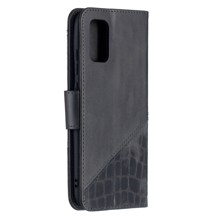 For Samsung Galaxy A02s (EU Version) Matching Color Crocodile Texture Horizontal Flip PU Leather Case with Wallet & Holder & Card Slots