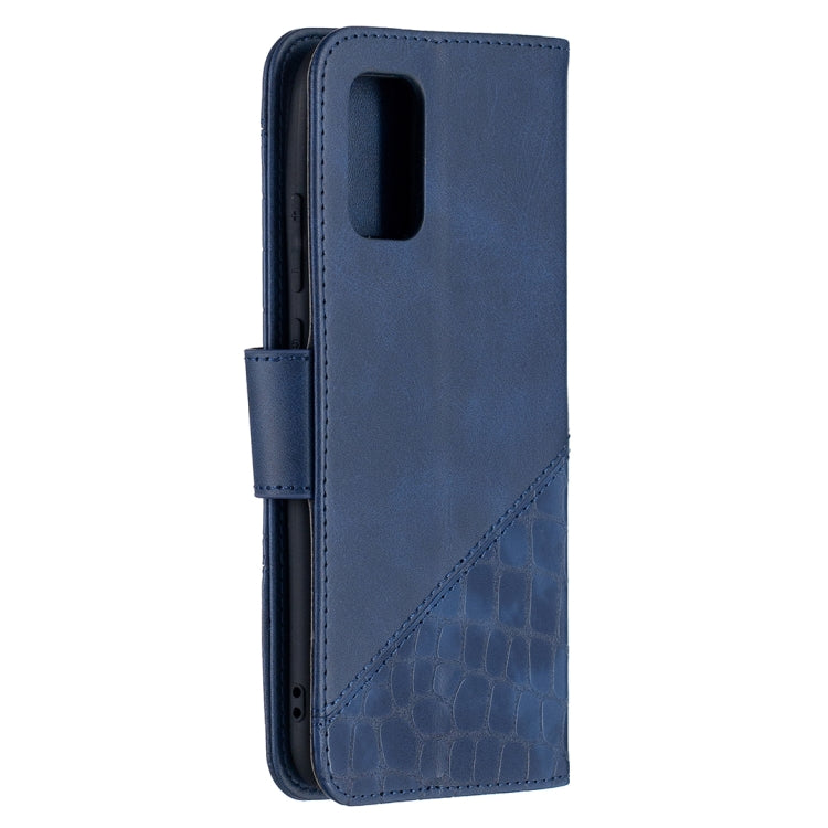 For Samsung Galaxy A02s (EU Version) Matching Color Crocodile Texture Horizontal Flip PU Leather Case with Wallet & Holder & Card Slots