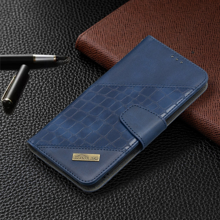 For Samsung Galaxy A02s (EU Version) Matching Color Crocodile Texture Horizontal Flip PU Leather Case with Wallet & Holder & Card Slots