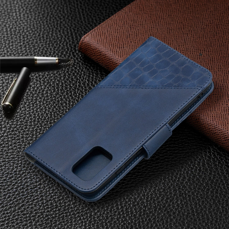 For Samsung Galaxy A02s (EU Version) Matching Color Crocodile Texture Horizontal Flip PU Leather Case with Wallet & Holder & Card Slots