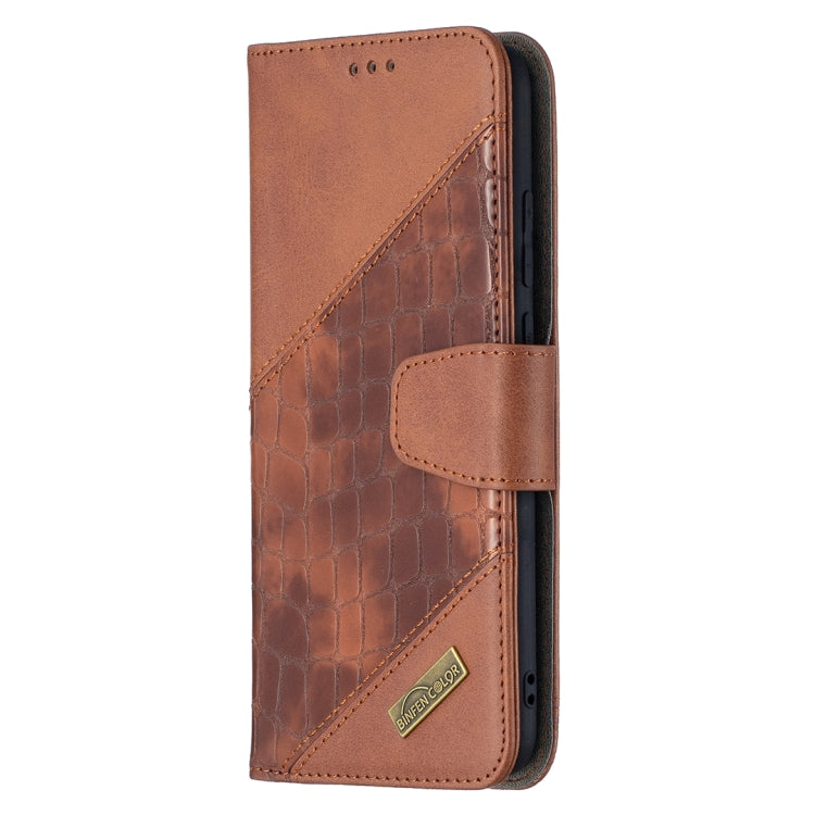 For Samsung Galaxy A02s (EU Version) Matching Color Crocodile Texture Horizontal Flip PU Leather Case with Wallet & Holder & Card Slots
