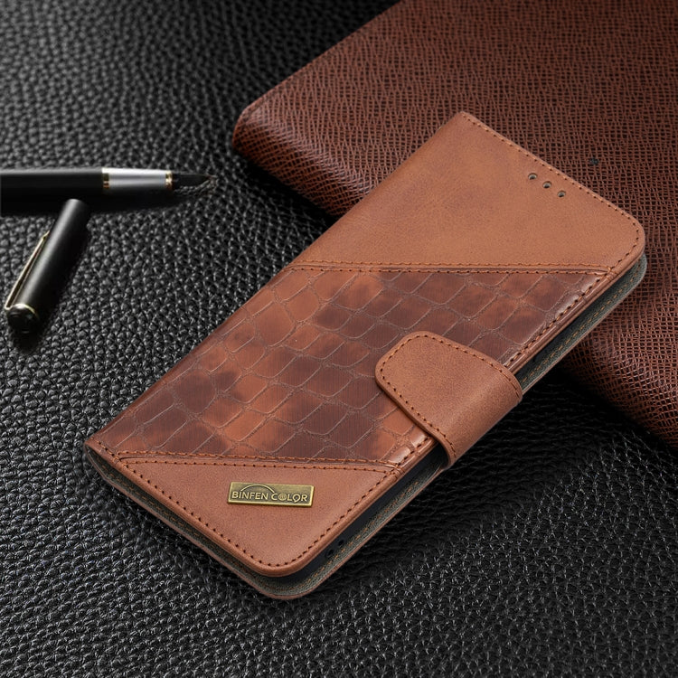 For Samsung Galaxy A02s (EU Version) Matching Color Crocodile Texture Horizontal Flip PU Leather Case with Wallet & Holder & Card Slots