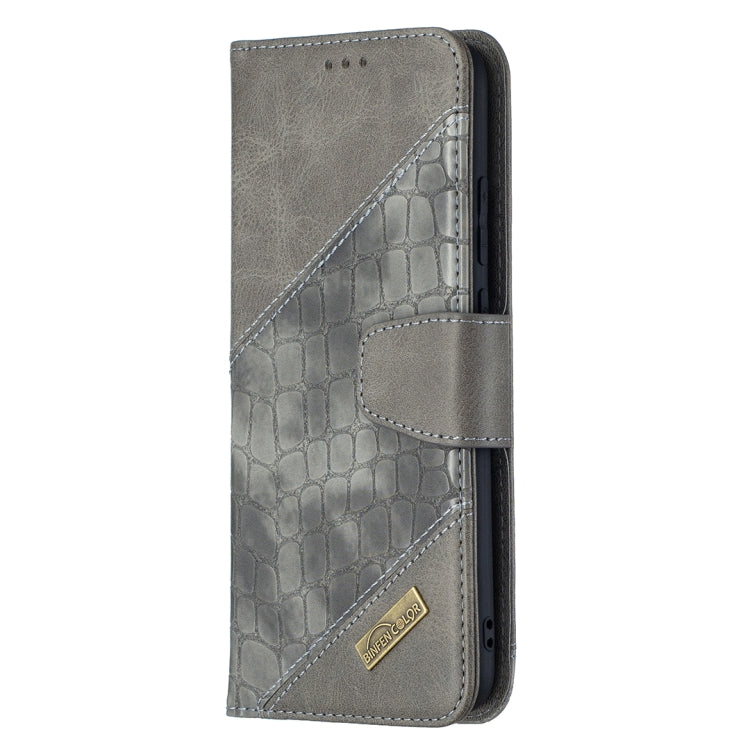 For Samsung Galaxy A02s (EU Version) Matching Color Crocodile Texture Horizontal Flip PU Leather Case with Wallet & Holder & Card Slots