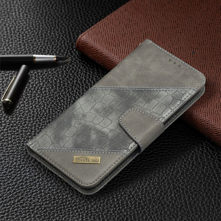 For Samsung Galaxy A02s (EU Version) Matching Color Crocodile Texture Horizontal Flip PU Leather Case with Wallet & Holder & Card Slots