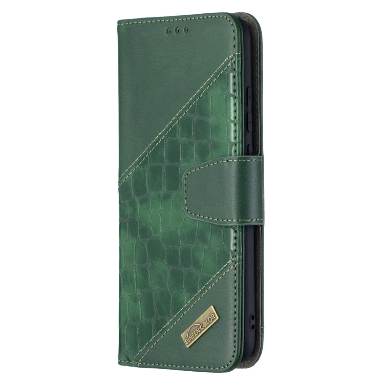 For Samsung Galaxy A02s (EU Version) Matching Color Crocodile Texture Horizontal Flip PU Leather Case with Wallet & Holder & Card Slots
