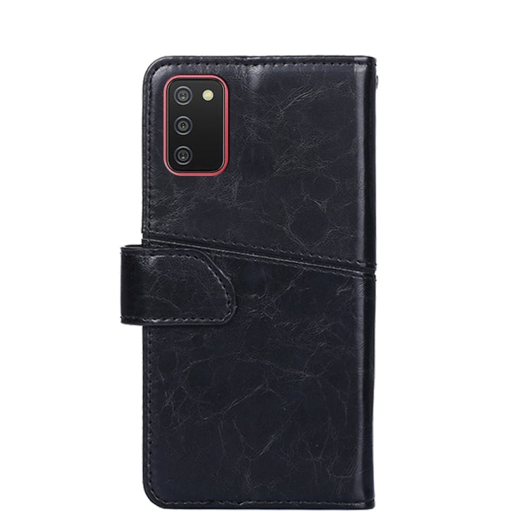 For Samsung Galaxy A02s(EU Version) Geometric Stitching Horizontal Flip TPU + PU Leather Case with Holder & Card Slots & Wallet