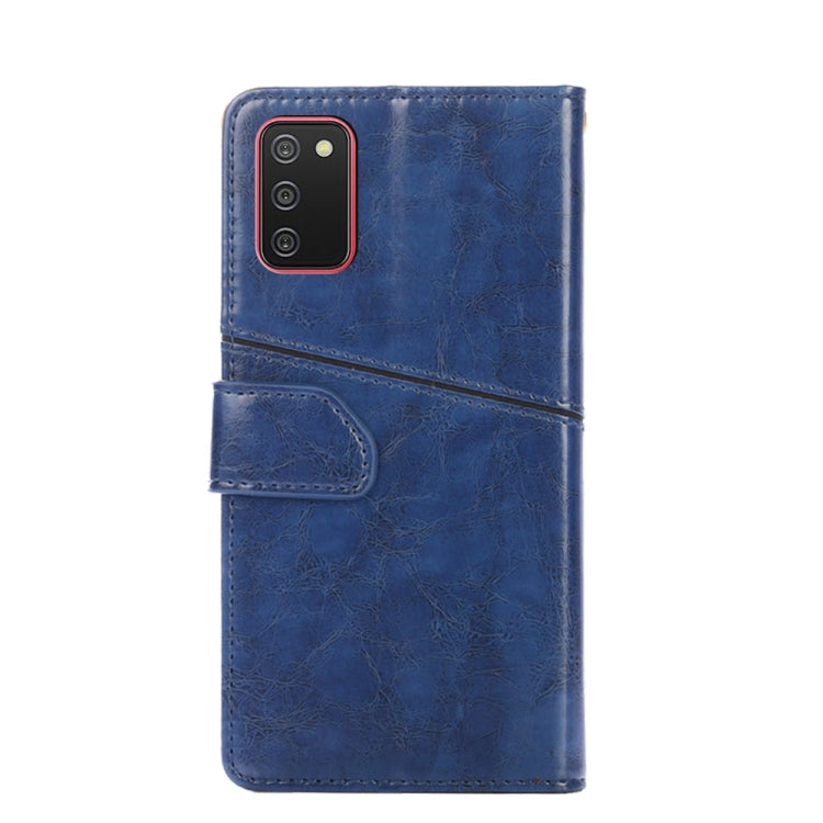 For Samsung Galaxy A02s(EU Version) Geometric Stitching Horizontal Flip TPU + PU Leather Case with Holder & Card Slots & Wallet