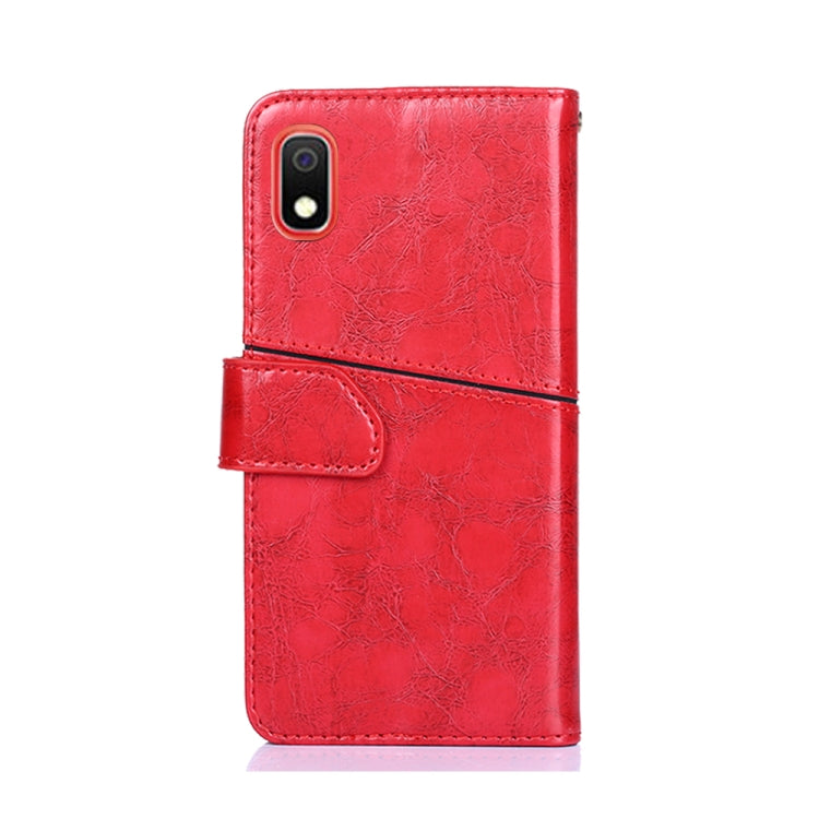For Samsung Galaxy A10 Geometric Stitching Horizontal Flip TPU + PU Leather Case with Holder & Card Slots & Wallet