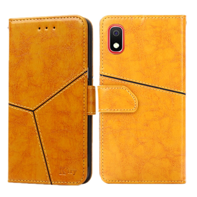 For Samsung Galaxy A10 Geometric Stitching Horizontal Flip TPU + PU Leather Case with Holder & Card Slots & Wallet