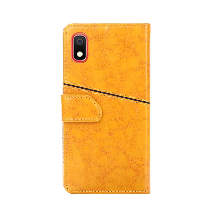 For Samsung Galaxy A10 Geometric Stitching Horizontal Flip TPU + PU Leather Case with Holder & Card Slots & Wallet