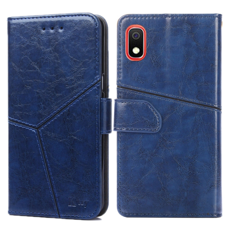 For Samsung Galaxy A10 Geometric Stitching Horizontal Flip TPU + PU Leather Case with Holder & Card Slots & Wallet