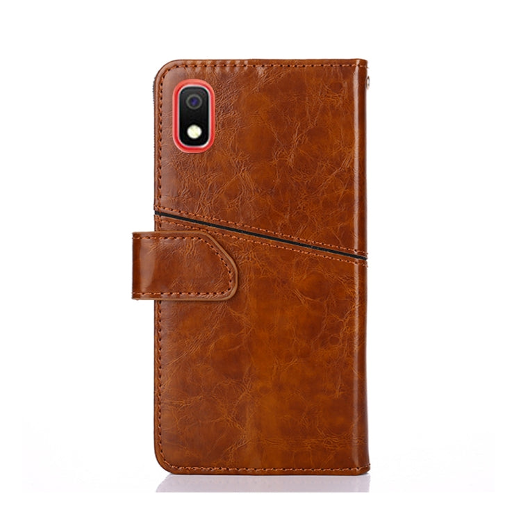 For Samsung Galaxy A10 Geometric Stitching Horizontal Flip TPU + PU Leather Case with Holder & Card Slots & Wallet