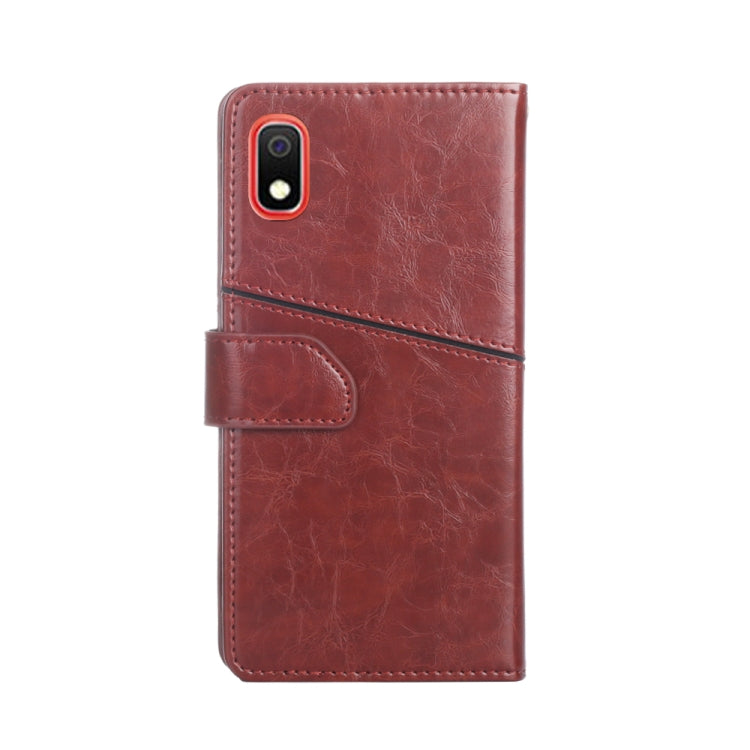 For Samsung Galaxy A10 Geometric Stitching Horizontal Flip TPU + PU Leather Case with Holder & Card Slots & Wallet