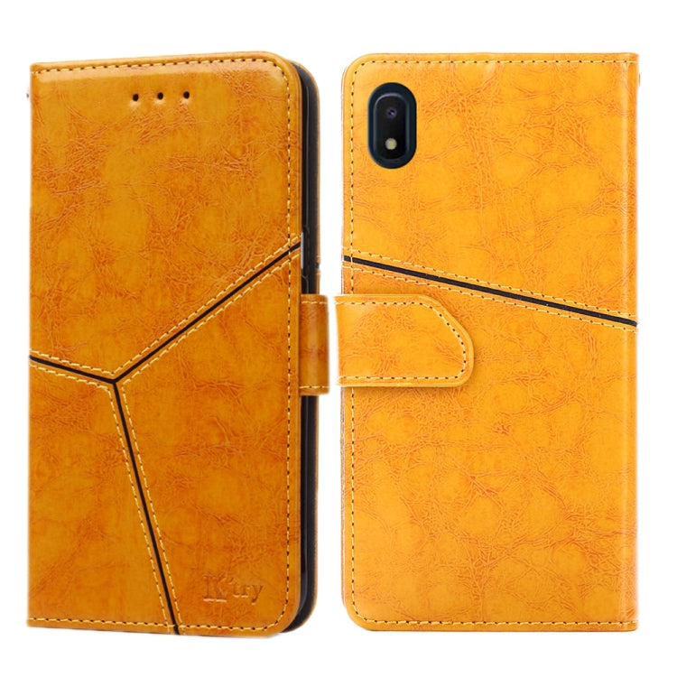For Samsung Galaxy A10e Geometric Stitching Horizontal Flip TPU + PU Leather Case with Holder & Card Slots & Wallet
