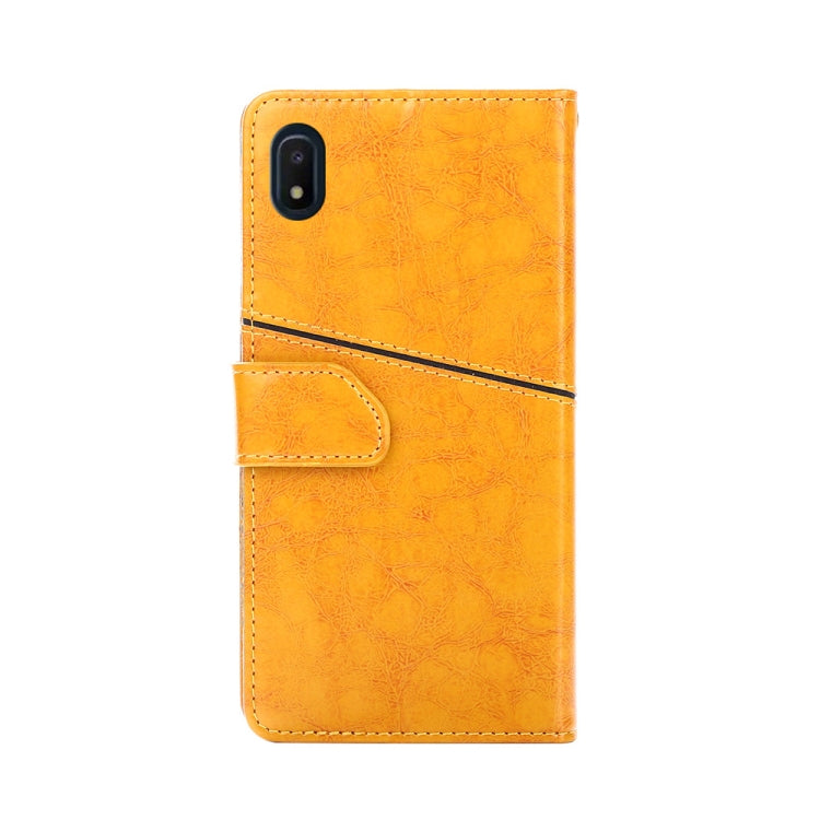 For Samsung Galaxy A10e Geometric Stitching Horizontal Flip TPU + PU Leather Case with Holder & Card Slots & Wallet