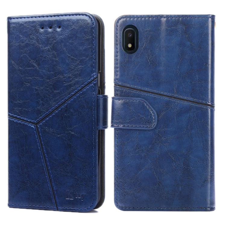 For Samsung Galaxy A10e Geometric Stitching Horizontal Flip TPU + PU Leather Case with Holder & Card Slots & Wallet