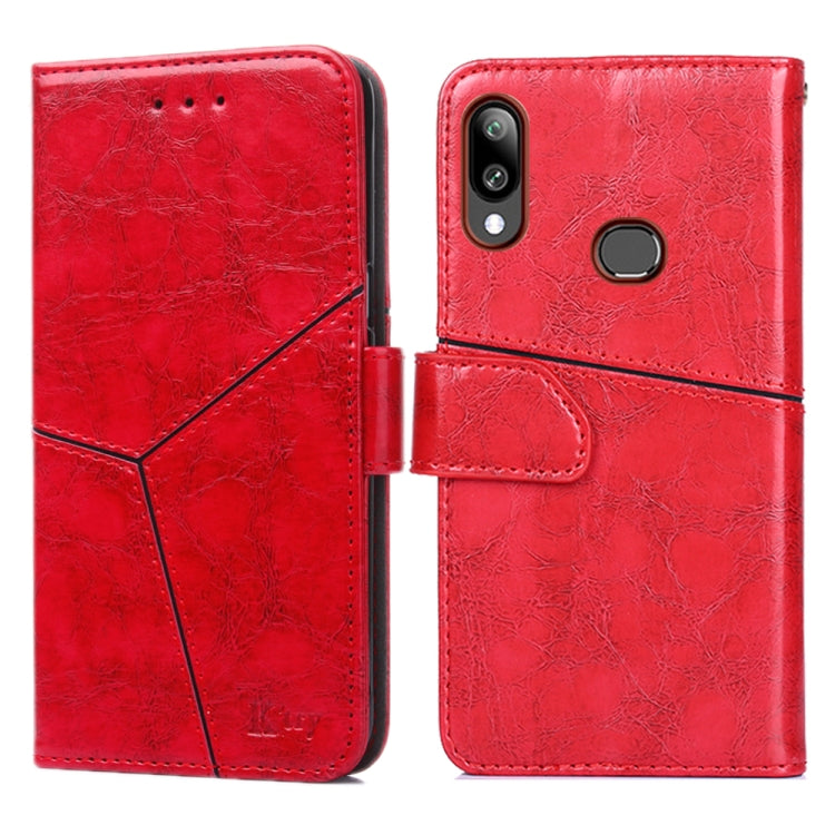 For Samsung Galaxy A10s Geometric Stitching Horizontal Flip TPU + PU Leather Case with Holder & Card Slots & Wallet