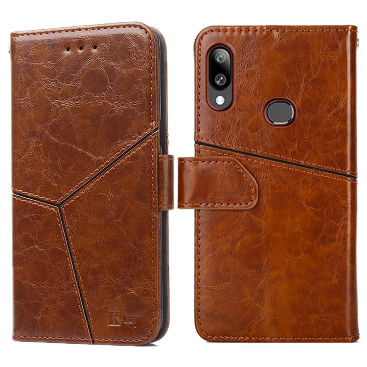 For Samsung Galaxy A10s Geometric Stitching Horizontal Flip TPU + PU Leather Case with Holder & Card Slots & Wallet
