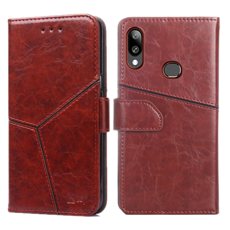For Samsung Galaxy A10s Geometric Stitching Horizontal Flip TPU + PU Leather Case with Holder & Card Slots & Wallet
