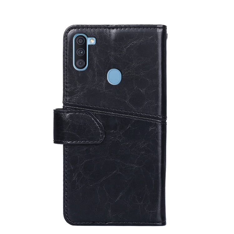 For Samsung Galaxy A11(EU Version) Geometric Stitching Horizontal Flip TPU + PU Leather Case with Holder & Card Slots & Wallet